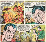 Krypton explodes and Superman grieves.
