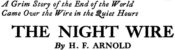 Original title art for The Night Wire