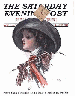 The Saturday Evening Post November 5, 1910 Cover by Harrison Fisher