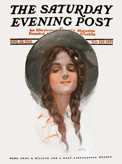 The Saturday Evening Post December 10, 1910 Cover by Harrison Fisher