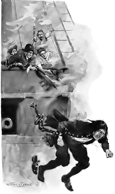 Amid a splatter of pistol bullets he had sprung the bulwarks