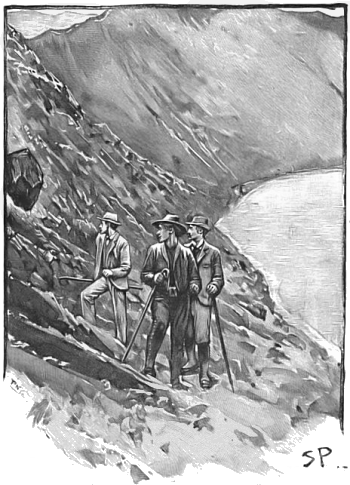 A large rock rattled down