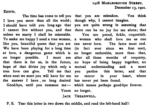Image of Jack's letter