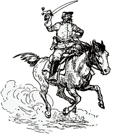 Ridin' like the devil an' Tom Walker.