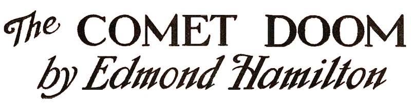 Original title art for The Comet Doom