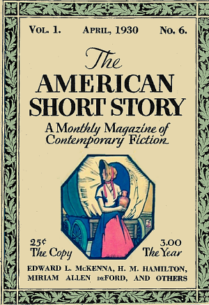 The American Short Story April 1930 cover