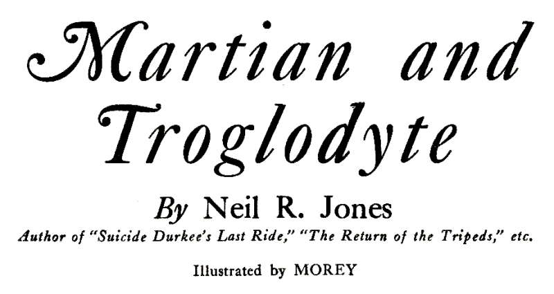 Original title art for Martian and Troglodyte