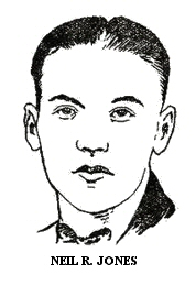 Drawing of Neil R. Jones from Air Wonder Stories january, 1930