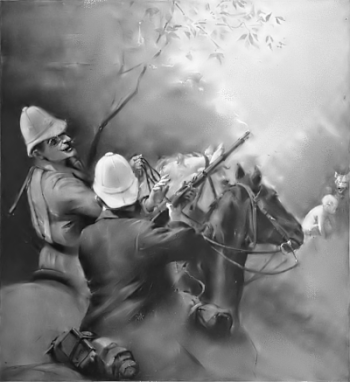 Gisborne had just time to strike up Muller&rsquo;s rifle illustration
