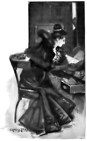 It was a woman&mdash;a woman in a rich evening dress partly hidden under a dark fur cloak.