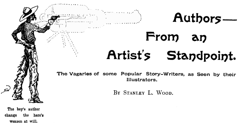 Original title art for Authors&mdash;from an Artist's Standpoint